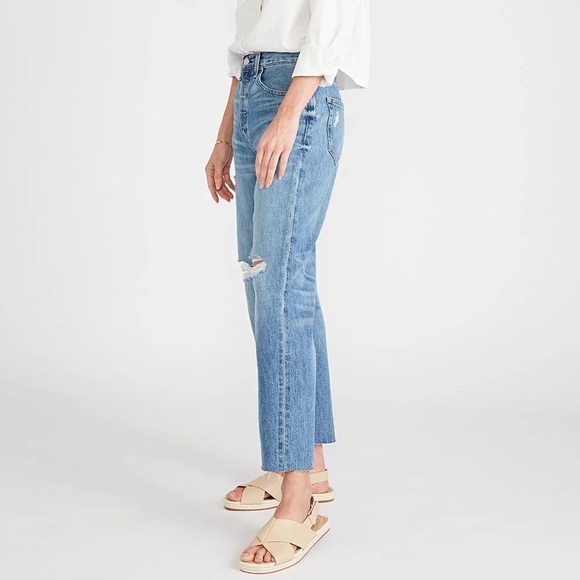 Etica High Rise Tyler Boy Destroy Straight Jean - Picture 2 of 11